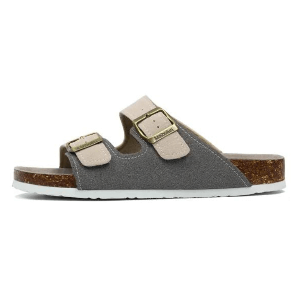 Maibulun Suede Sandal - Grey and Cream